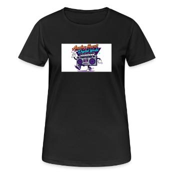 Cœur analogique, monde numérique - T-shirt respirant Femme - noir - Devant - AI Model Female 172 light (172cm)