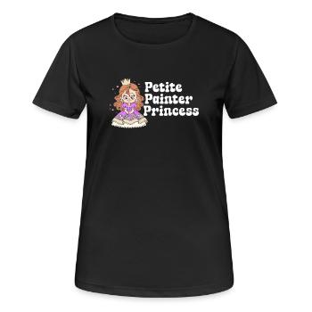 Funny Art Painter Petite Princess Drawing Gift - Women's Breathable T-Shirt - black - Front - AI Model Female 172 light (172cm)