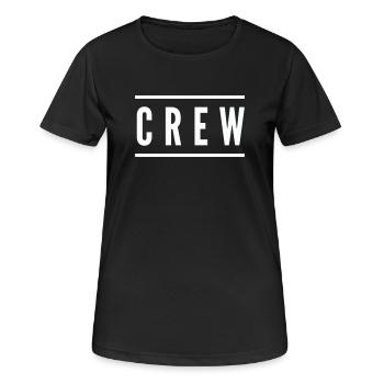 crew_linie- - Women's Breathable T-Shirt - black - Front - AI Model Female 172 light (172cm)