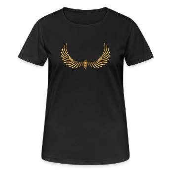 Mystical wings with golden details - Women's Breathable T-Shirt - black - Front - AI Model Female 172 light (172cm)
