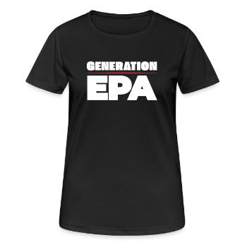 Generation EPA - Frauen T-Shirt atmungsaktiv - Schwarz - Vorne - AI Model Female 172 light (172cm)