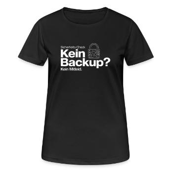 Backup Warning: Data Safety - Women's Breathable T-Shirt - black - Front - AI Model Female 172 light (172cm)