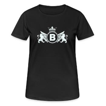 Blason impérial avec couronne de lion - T-shirt respirant Femme - noir - Devant - AI Model Female 172 light (172cm)