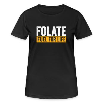 Source d’énergie de carburant à vie - T-shirt respirant Femme - noir - Devant - AI Model Female 172 light (172cm)