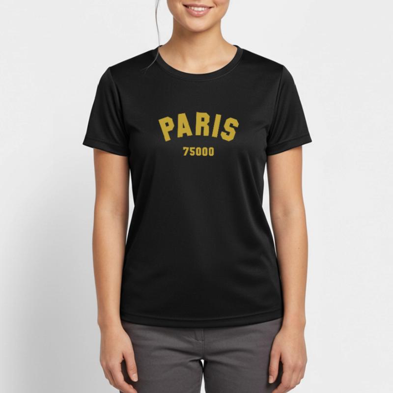PARIS Code postal T-shirt respirant Femme