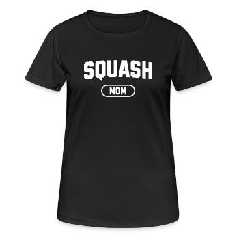 Squash Mom - Frauen T-Shirt atmungsaktiv - Schwarz - Vorne - AI Model Female 172 light (172cm)
