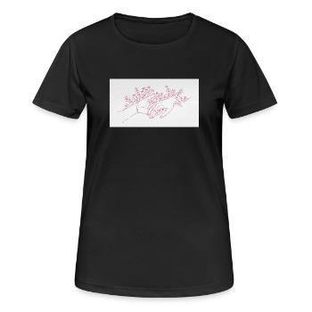 Main du Protecteur - T-shirt respirant Femme - noir - Devant - AI Model Female 172 light (172cm)