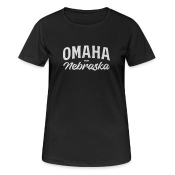 T-shirt vintage Omaha Nebraska - T-shirt respirant Femme - noir - Devant - AI Model Female 172 light (172cm)