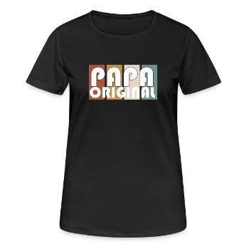 Papa Original - T-shirt respirant Femme - noir - Devant - AI Model Female 172 light (172cm)