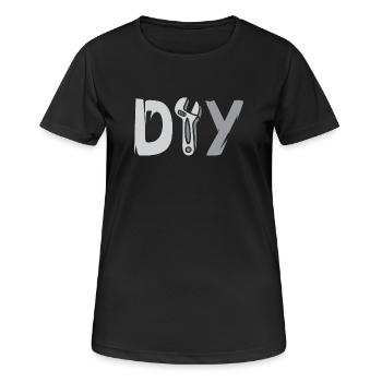 DIY Design – Tool Logo for DIY Hobbyists - Women's Breathable T-Shirt - black - Front - AI Model Female 172 light (172cm)