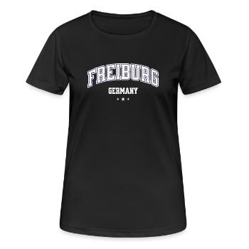 Freiburg Germany College Style Design - Women's Breathable T-Shirt - black - Front - AI Model Female 172 light (172cm)