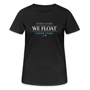 Navigation de nuit avec - T-shirt respirant Femme - noir - Devant - AI Model Female 172 light (172cm)