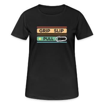 Grip Slip Pull - T-shirt respirant Femme - noir - Devant - AI Model Female 172 light (172cm)