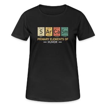 Sarkasmus Humor - Frauen T-Shirt atmungsaktiv - Schwarz - Vorne - AI Model Female 172 light (172cm)