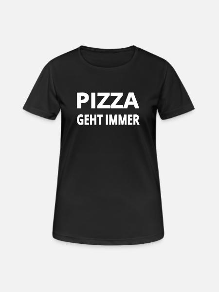 Pizza - Frauen T-Shirt atmungsaktiv - Schwarz