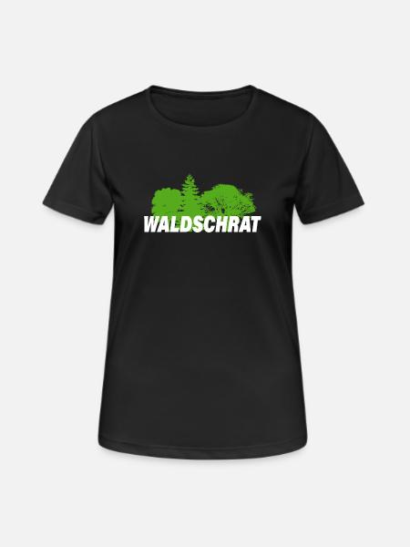 WALDSCHRAT - Frauen T-Shirt atmungsaktiv - Schwarz