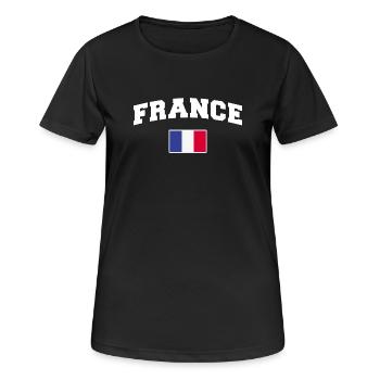 Frankreich Fan - Frauen T-Shirt atmungsaktiv - Schwarz - Vorne - AI Model Female 172 light (172cm)