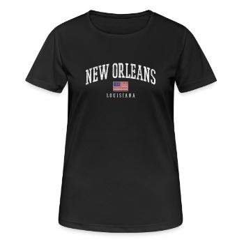 New Orleans Louisiana Bogen - Frauen T-Shirt atmungsaktiv - Schwarz - Vorne - AI Model Female 172 light (172cm)