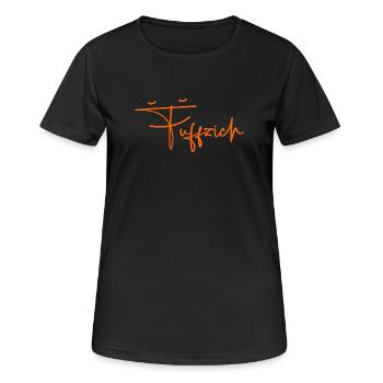 Fuffzich 50. Geburtstag Geschenk Geschenkidee 1976 - Frauen T-Shirt atmungsaktiv - Schwarz - Vorne - AI Model Female 172 light (172cm)