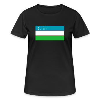 Ouzbékistan - T-shirt respirant Femme - noir - Devant - AI Model Female 172 light (172cm)