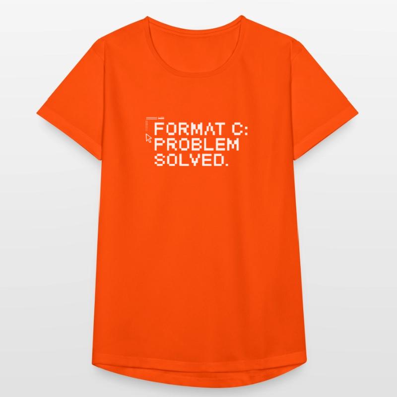 Format c: problem solved. Frauen T-Shirt atmungsaktiv