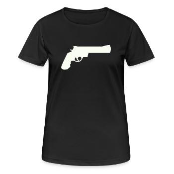 Fusil - T-shirt respirant Femme - noir - Devant - AI Model Female 172 light (172cm)
