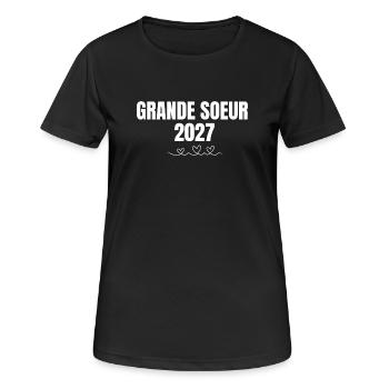 Big Sister 2027 - Women's Breathable T-Shirt - black - Front - AI Model Female 172 light (172cm)