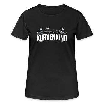 Curve child stadium joy - Women's Breathable T-Shirt - black - Front - AI Model Female 172 light (172cm)