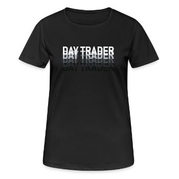 Day Trader Marché boursier Trader boursier - T-shirt respirant Femme - noir - Devant - AI Model Female 172 light (172cm)