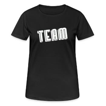 Team Spirit Bold Tinted Vintage Font - Women's Breathable T-Shirt - black - Front - AI Model Female 172 light (172cm)