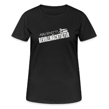 ABSCHNITTSBEVOLLMÄCHTIGTER - Frauen T-Shirt atmungsaktiv - Schwarz - Vorne - AI Model Female 172 light (172cm)