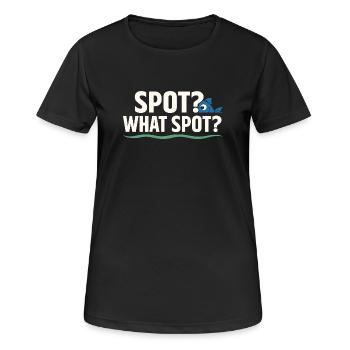 Geheimes Angelplatz – Frag Nicht Nach - Frauen T-Shirt atmungsaktiv - Schwarz - Vorne - AI Model Female 172 light (172cm)
