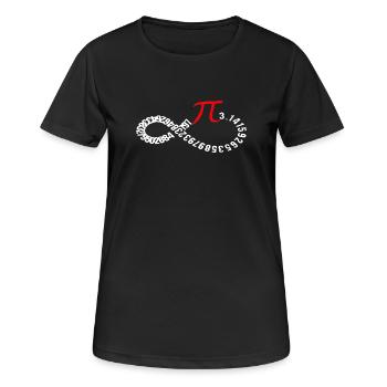 Unendliche Pi-Ziffern Ouroboros - Frauen T-Shirt atmungsaktiv - Schwarz - Vorne - AI Model Female 172 light (172cm)