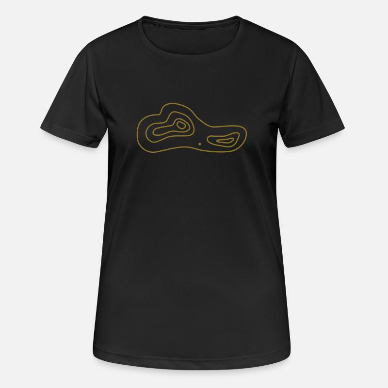 Orienteering map - Women's Breathable T-Shirt - black
