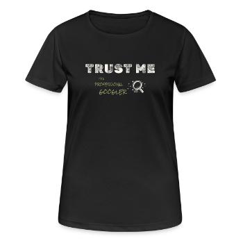 Besserwisser - Frauen T-Shirt atmungsaktiv - Schwarz - Vorne - AI Model Female 172 light (172cm)