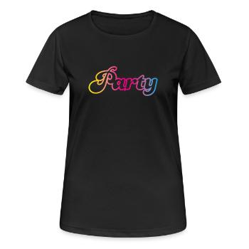 Fête s’épanouit Célébrer Coloré Rainbow Silhouette Fun - T-shirt respirant Femme - noir - Devant - AI Model Female 172 light (172cm)