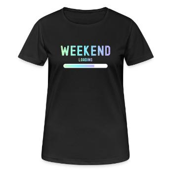 Chargement le week-end Week-end et loisirs - T-shirt respirant Femme - noir - Devant - AI Model Female 172 light (172cm)