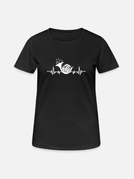 Waldhorn - Frauen T-Shirt atmungsaktiv - Schwarz