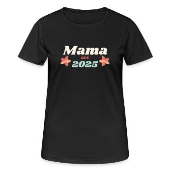 Mama Est 2025 I'm Going To Be Mom Retro Style - Women's Breathable T-Shirt - black - Front - AI Model Female 172 light (172cm)