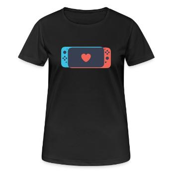 Switch Love - Women's Breathable T-Shirt - black - Front - AI Model Female 172 light (172cm)