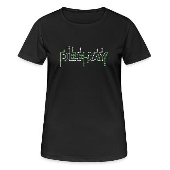 DEEJAY PFEILE WEISS - Frauen T-Shirt atmungsaktiv - Schwarz - Vorne - AI Model Female 172 light (172cm)