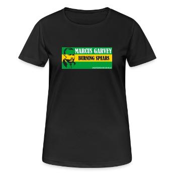 Garvey Burning Spear T-Shirt - Women's Breathable T-Shirt - black - Front - AI Model Female 172 light (172cm)