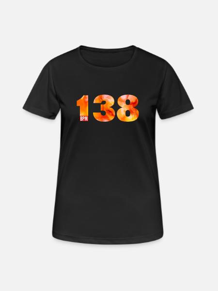 138 BPM - Pure Uplifting Energy - Frauen T-Shirt atmungsaktiv - Schwarz