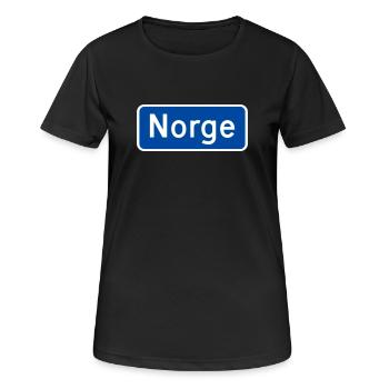 Norvège - T-shirt respirant Femme - noir - Devant - AI Model Female 172 light (172cm)