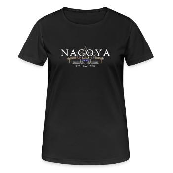 Nagoya, Dessin à la main Atsuta-jinja, Sanctuaire, Japon - T-shirt respirant Femme - noir - Devant - AI Model Female 172 light (172cm)