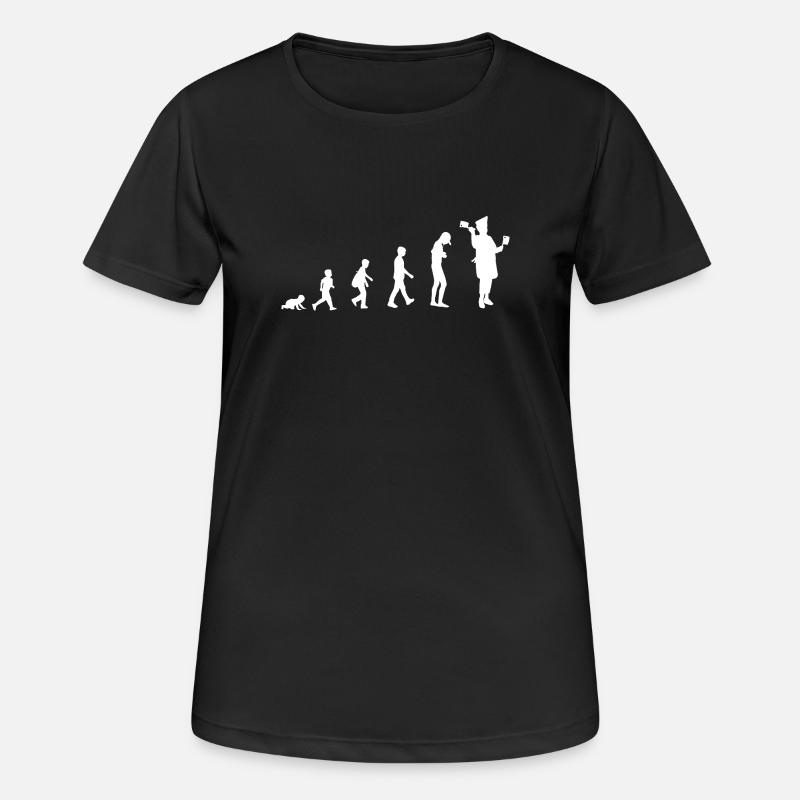 Évolution de bébé à boucher / métier - T-shirt respirant Femme - noir