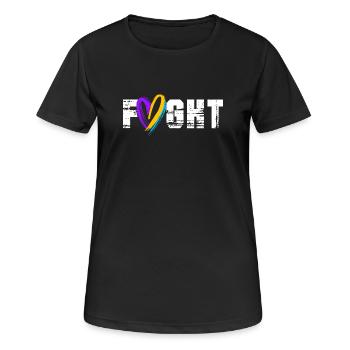 Blasenkrebs Krebs Blase - Frauen T-Shirt atmungsaktiv - Schwarz - Vorne - AI Model Female 172 light (172cm)