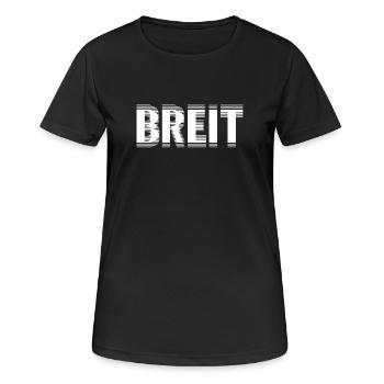 Breit Weiß by Falsches Design - Frauen T-Shirt atmungsaktiv - Schwarz - Vorne - AI Model Female 172 light (172cm)
