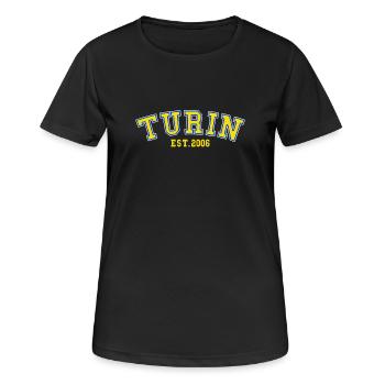 Turin fondée en 2006 - T-shirt respirant Femme - noir - Devant - AI Model Female 172 light (172cm)