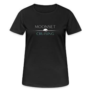 Navigation de nuit avec - T-shirt respirant Femme - noir - Devant - AI Model Female 172 light (172cm)